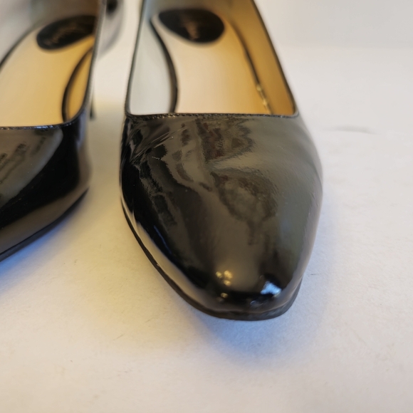 Cole Haan Women's Patent Leather Black Pointed Toe Heels SZ 7.5 Made in Brazil - Picture 15 of 15